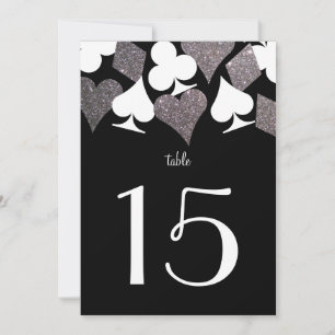 Número de mesa plateado de recepción de boda de Ve