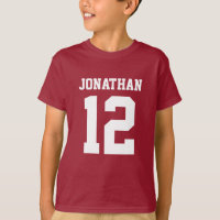 Número de nombre personalizado Boys Sport Jersey S