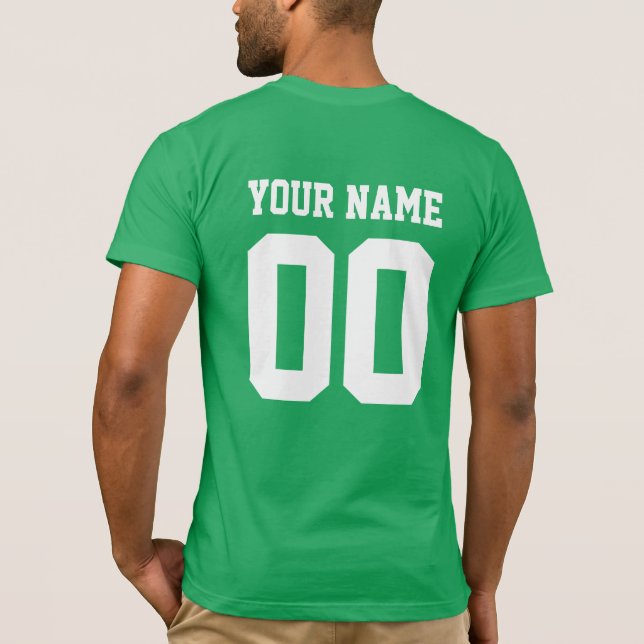 Número de nombre personalizado camiseta de fútbol  (Reverso)