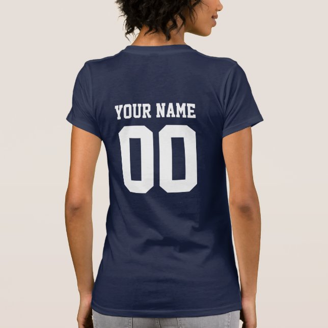 Número de nombre personalizado camiseta de fútbol  (Reverso)