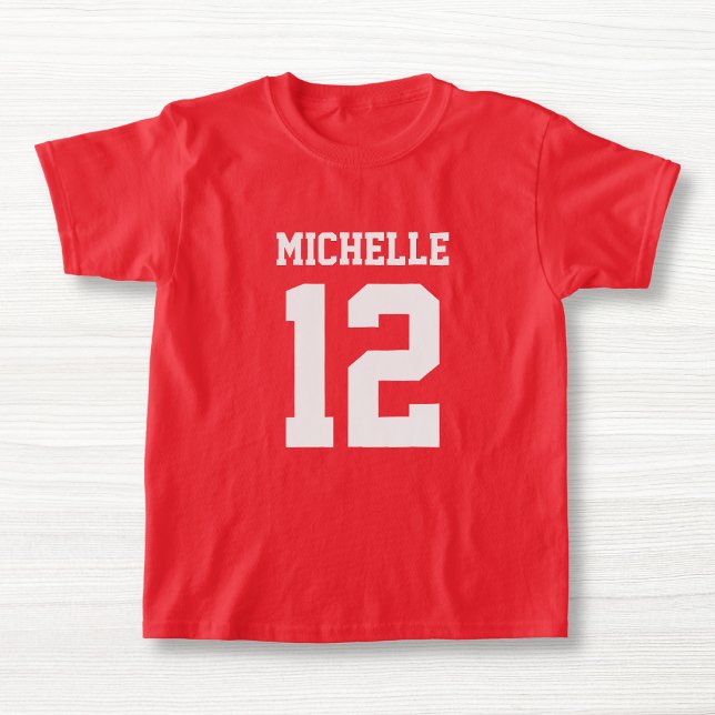 Número de nombre personalizado Chicas Sport Jersey (Subido por el creador)