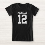 Número de nombre personalizado Chicas Sport Jersey<br><div class="desc">Crea tu propia camiseta personalizada de chicas de fútbol jersey con nombre y número personalizados. Una camiseta deportiva de personalizable de bonito, es una idea de regalo para los chicas. Esta ropa deportiva infantil de moda es apropiada para todos los deportes, incluyendo fútbol, fútbol, voleibol, béisbol, softball, baloncesto y hockey....</div>