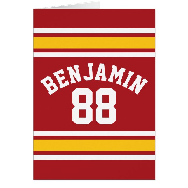 Número de nombre personalizado de Jersey de Sports (Frente)