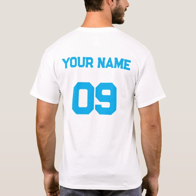 Número de nombre personalizado en la camiseta de l (Reverso)