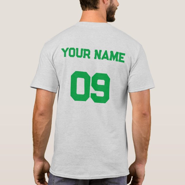 Número de nombre personalizado en la camiseta de l (Reverso)