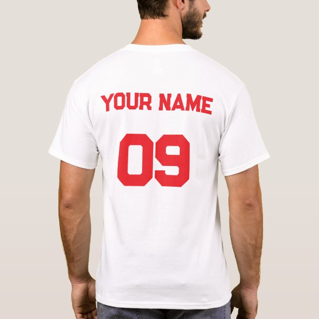 Número de nombre personalizado en la camiseta de l (Reverso)