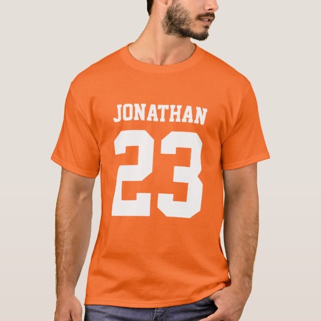 Número de nombre personalizado Mens Sport Jersey T (Anverso)