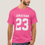 Número de nombre personalizado Mens Sport Jersey T<br><div class="desc">Crea tu propia camiseta para hombres de la camiseta de tu camiseta de fútbol personalizada con nombre y número. Una fresca camisa deportiva de personalizable, es una gran idea de regalo para los hombres. Este equipo deportivo masculino de moda es adecuado para todos los deportes, incluyendo fútbol, fútbol, voleibol, béisbol,...</div>