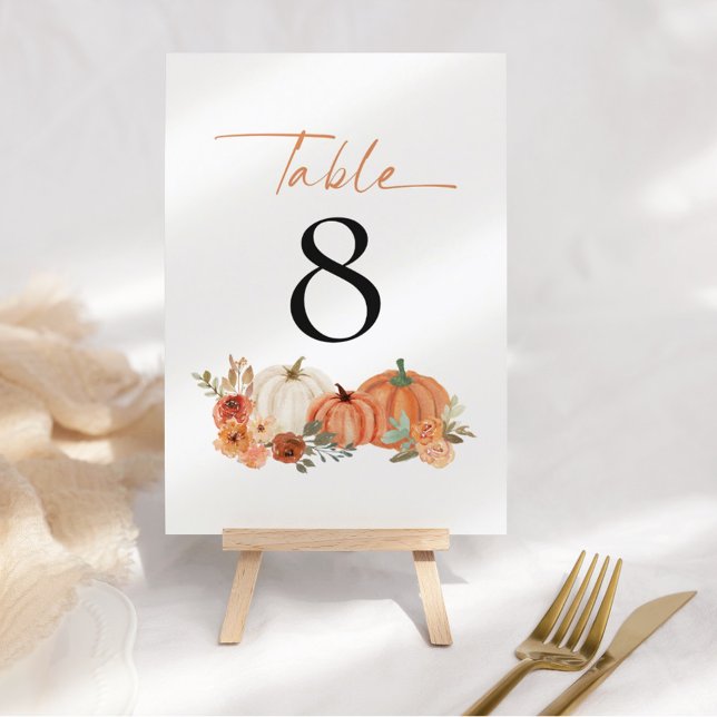 Número de tabla Boda de las calabazas de otoño flo (Subido por el creador)