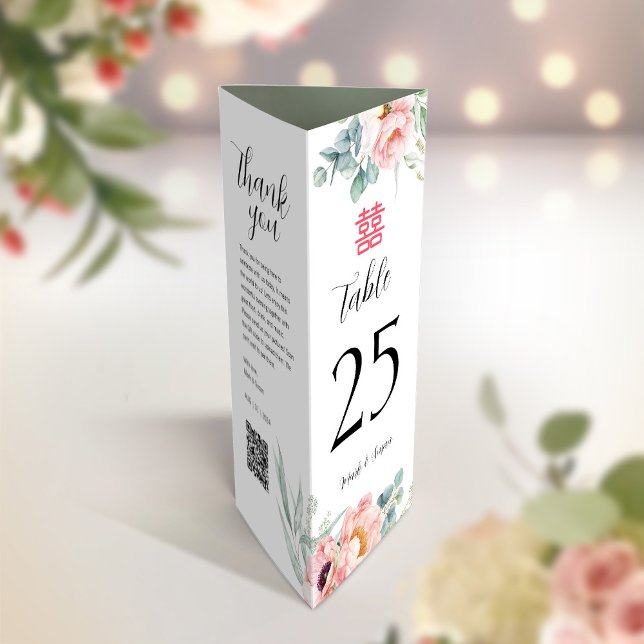 Número de tabla chino, menú y nota de agradecimien (Subido por el creador)