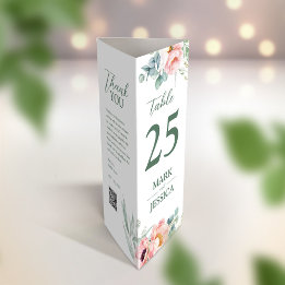 Número de tabla chino, menú y tarjeta de agradecim