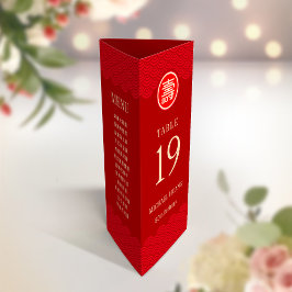 Número de tabla con menú de longevidad china bilin