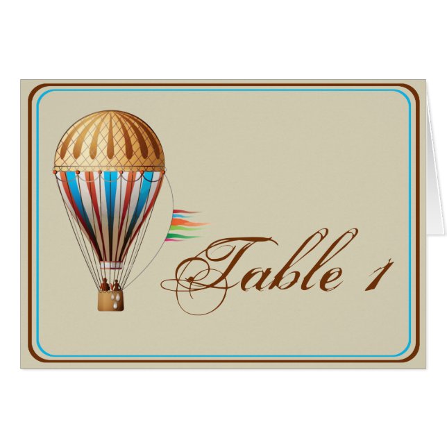 Número de tabla de Boda de globo aerostático de vi (Anverso (Horizontal))