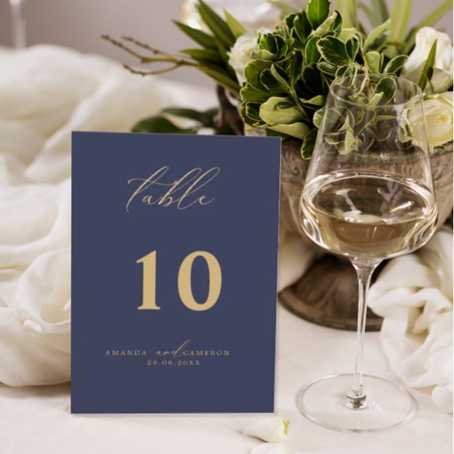 Número de tabla de Boda de la Marina de caligrafía (Subido por el creador)