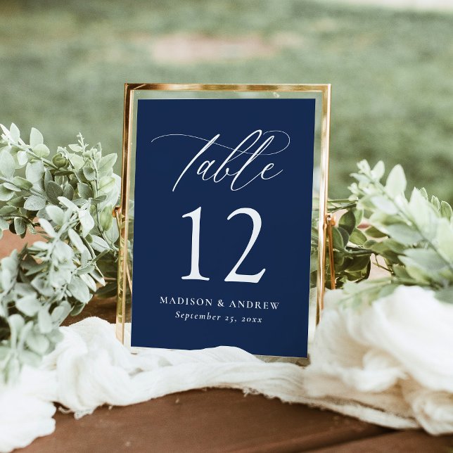 Número de tabla de Boda de la Marina de caligrafía (Subido por el creador)