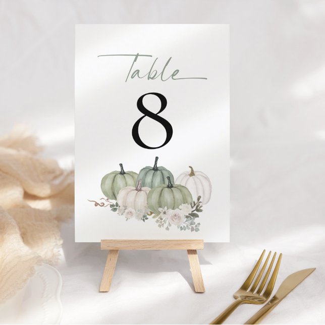 Número de tabla de Boda de las calabazas de salvia (Subido por el creador)