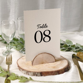 Número de tabla de Boda simple de fotografía Minim