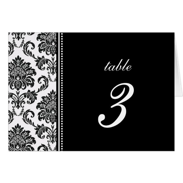 Número de tabla de casamiento de Damasco blanco y  (Anverso (Horizontal))