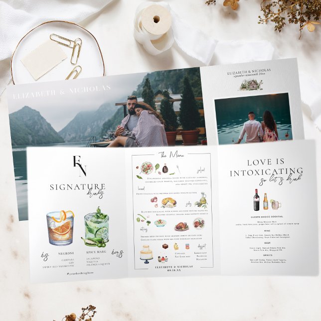 Número de tabla de cócteles de menú fotográfico e  (Subido por el creador)