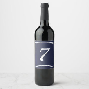 Número de tabla de etiquetas de vinos de moda
