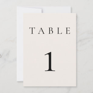 Número de tabla de eventos/Boda de crema beige