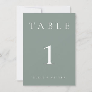 Número de tabla de eventos/Boda verde de sabios