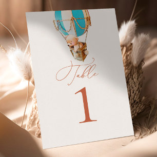 Número de tabla de globos de oso