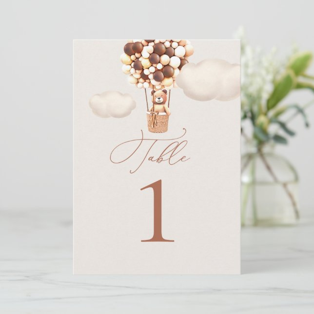 Número de tabla de globos de oso (Anverso de pie)