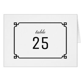 Número de tabla de Moda de deco negro