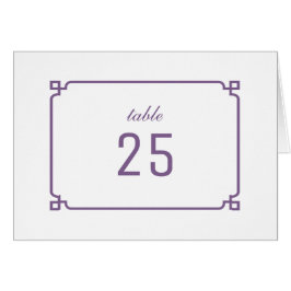 Número de tabla de Moda de deco púrpura