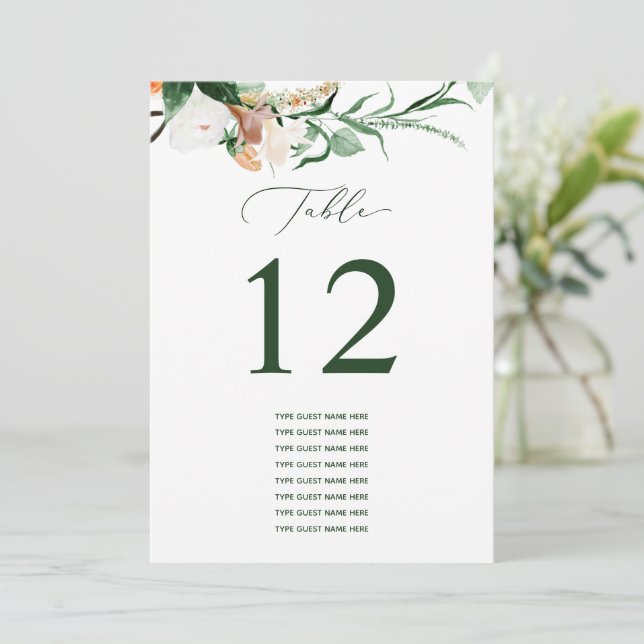 Número de tabla de nombre del Personalizado del Bo (Anverso de pie)