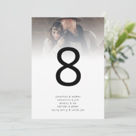 Número de tabla de nombres de invitado de superpos