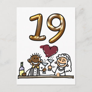 Número de tabla de personalizado 19 postales