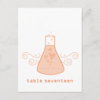 Número de tabla de química dulce naranja Postal