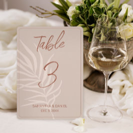 Número de tabla del Boda Boho