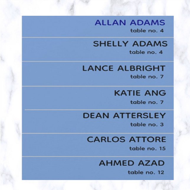 Número de tabla editable y tarjetas de lugar de no (This is an easy way to make place cards for your special event!)