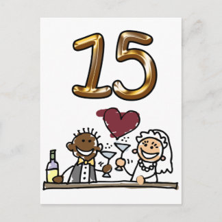 Número de tabla personalizado 15 postales