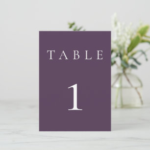 Número de tabla Pluma Púrpura Boda/Evento I