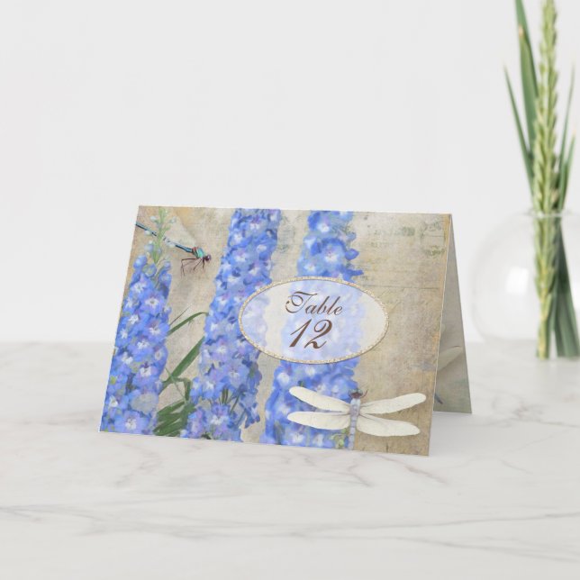 Número de tabla Tarjeta de carpa Flor de mariposa  (Anverso)