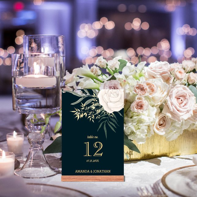 Número de tarjeta de mesa Boda azul de la Marina m (Subido por el creador)