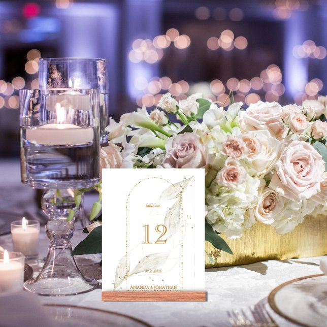 Número de tarjeta de mesa del Boda del Arco Dorado (Subido por el creador)