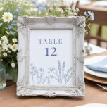 Número de tarjeta de tabla de flores silvestres Pe<br><div class="desc">Número de tarjeta de mesa de flores silvestres Naranja quemada - perfecto para bodas de otoño</div>