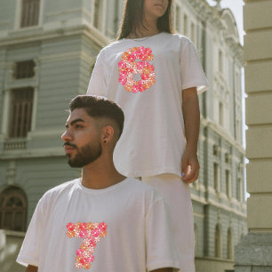 Número Floral 6 de 6 7 Duo Camiseta de San Valentí