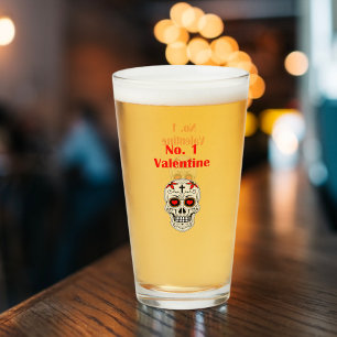 Número gótico 1 Cráneo de azucar para el corazón d