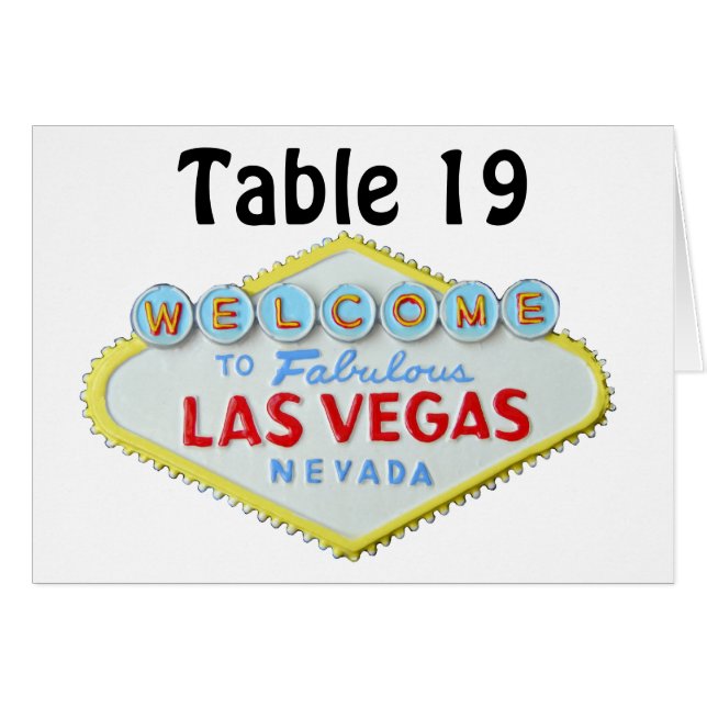 Número Las Vegas de la tabla de la recepción (Anverso (Horizontal))