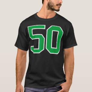 Número número 50 Deportes Jersey Verde Número de L