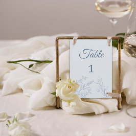 Número simple de tarjeta de mesa floral Boho