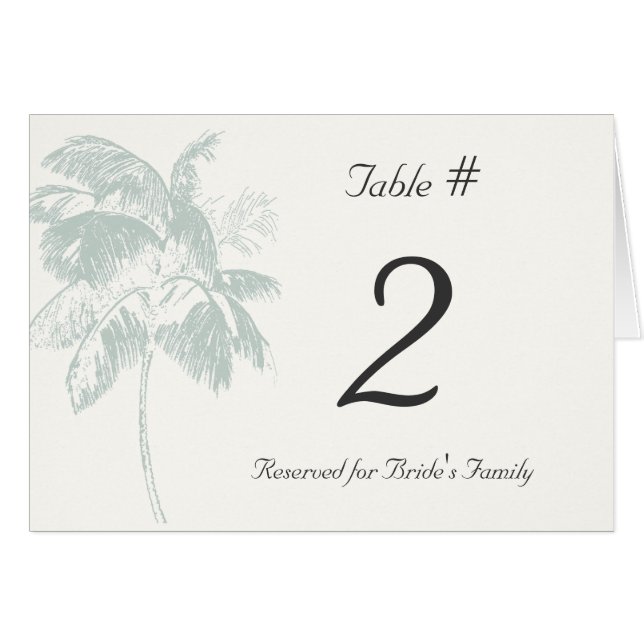 Número tropical de la tabla de la recepción de la (Anverso (Horizontal))