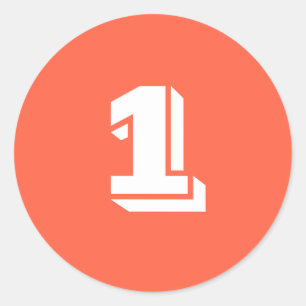 Número uno de grandes Pegatinas rojos de tomate re