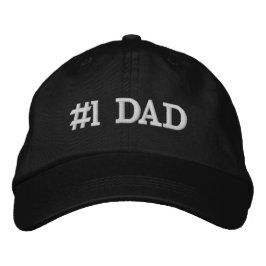 Número uno papá bordado gorro de béisbol